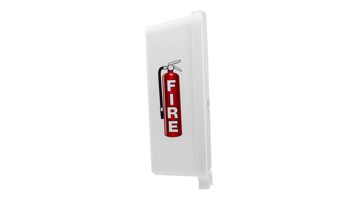 3 Pack White Wall-Mounted Fire Extinguisher Cabinet with Clear Pull-Cover U1873