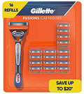 Razor Blade Refills, 16 Cartridges O65159