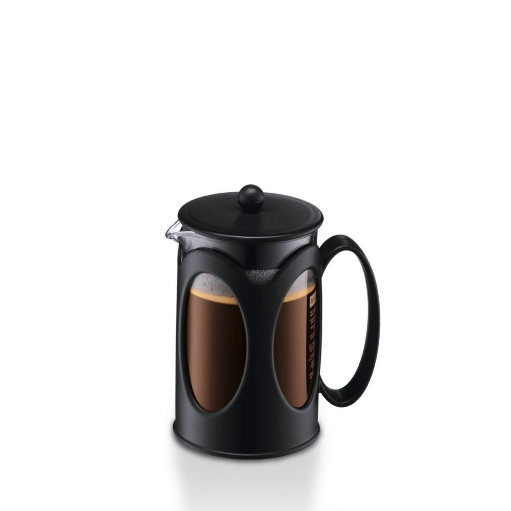 Black 4-Cup Borosilicate Glass French Press Coffee Maker H639229