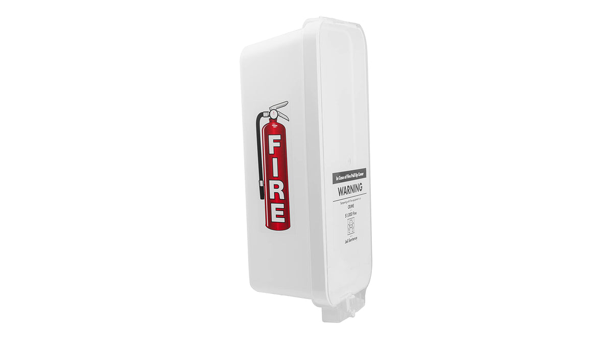 3 Pack White Wall-Mounted Fire Extinguisher Cabinet with Clear Pull-Cover U1873