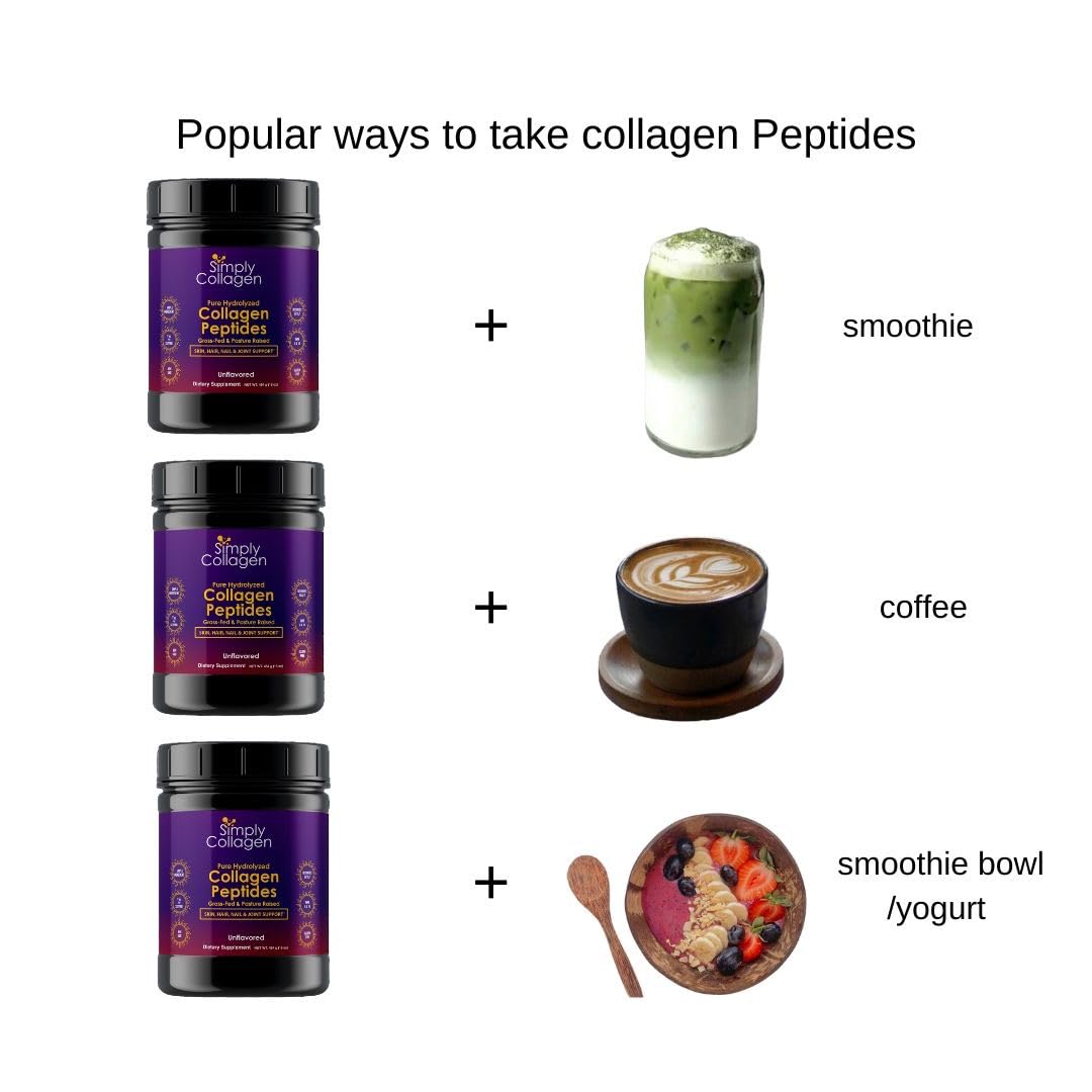 Hydrolyzed Collagen Peptides Powder Unflavored Type I & III 41 Servings W303545