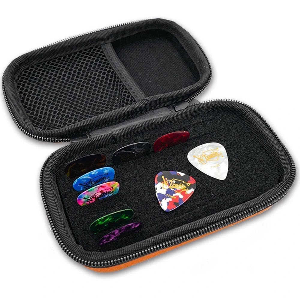 Guitar Pick Case Set with 9 Celluloid Guitar Picks E4393