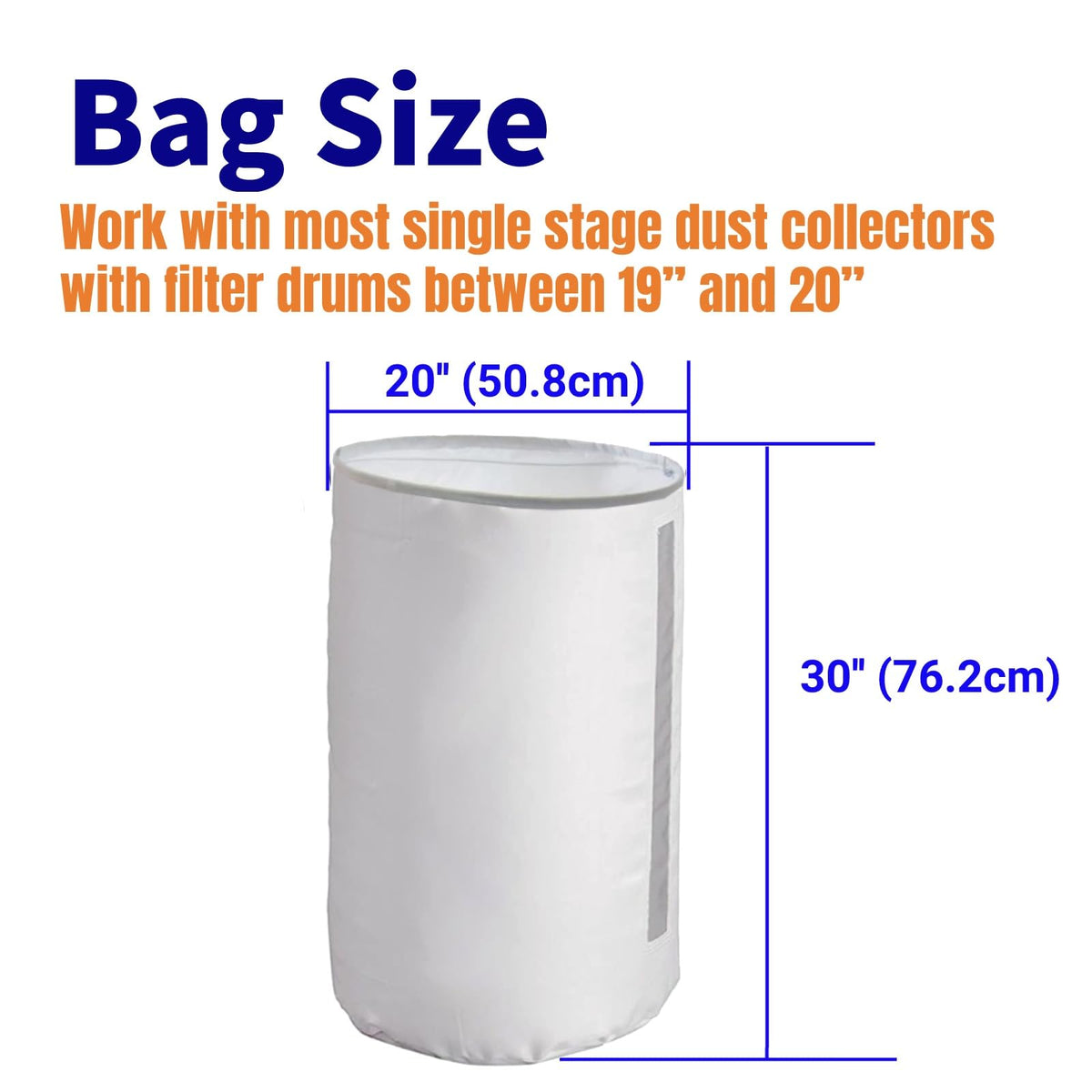 70 Gallon 30 Micron Dust Collector Bottom Bag B589807