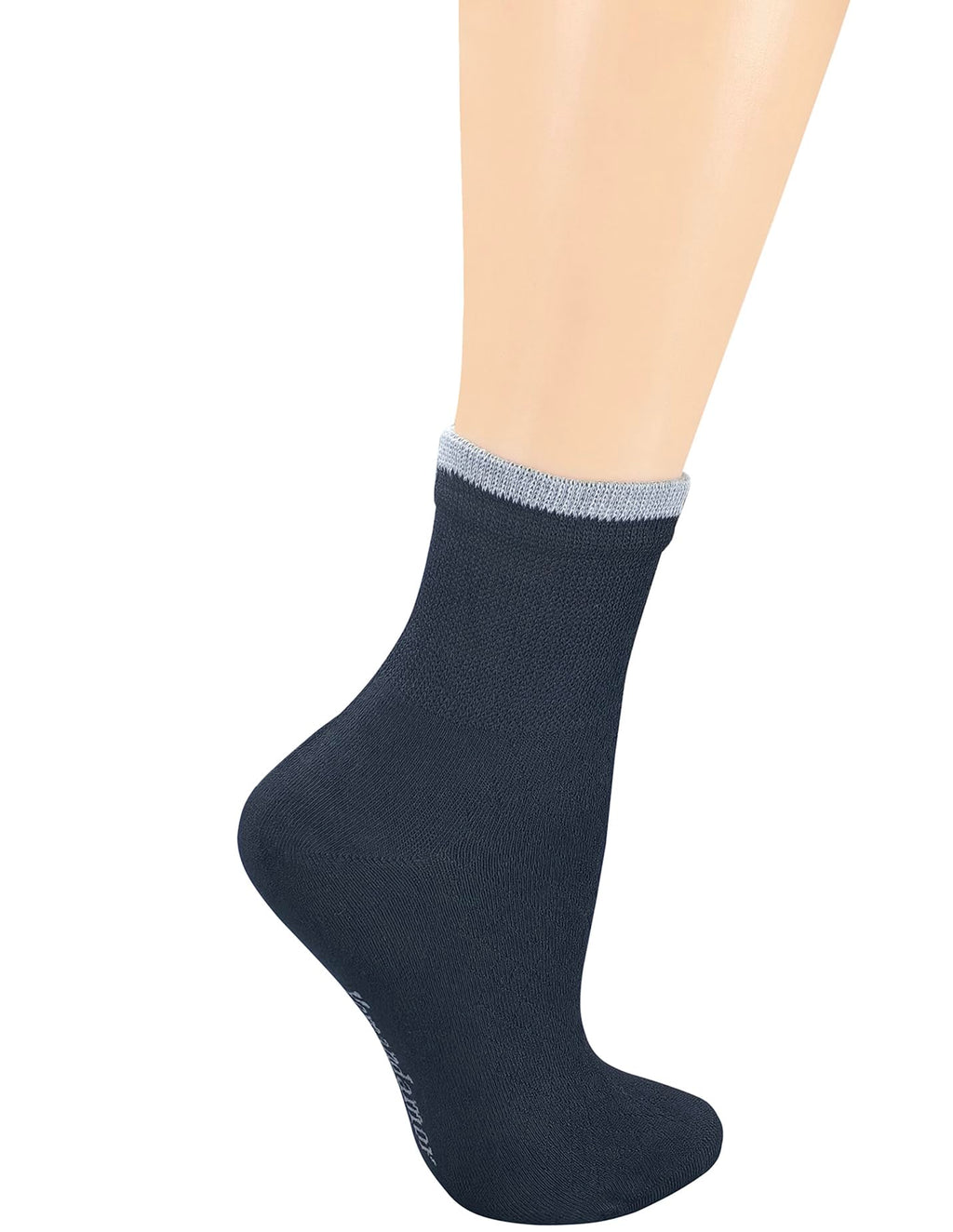 6 Pairs Bamboo Rayon Breathable Quarter Socks with Seamless Toe U2441