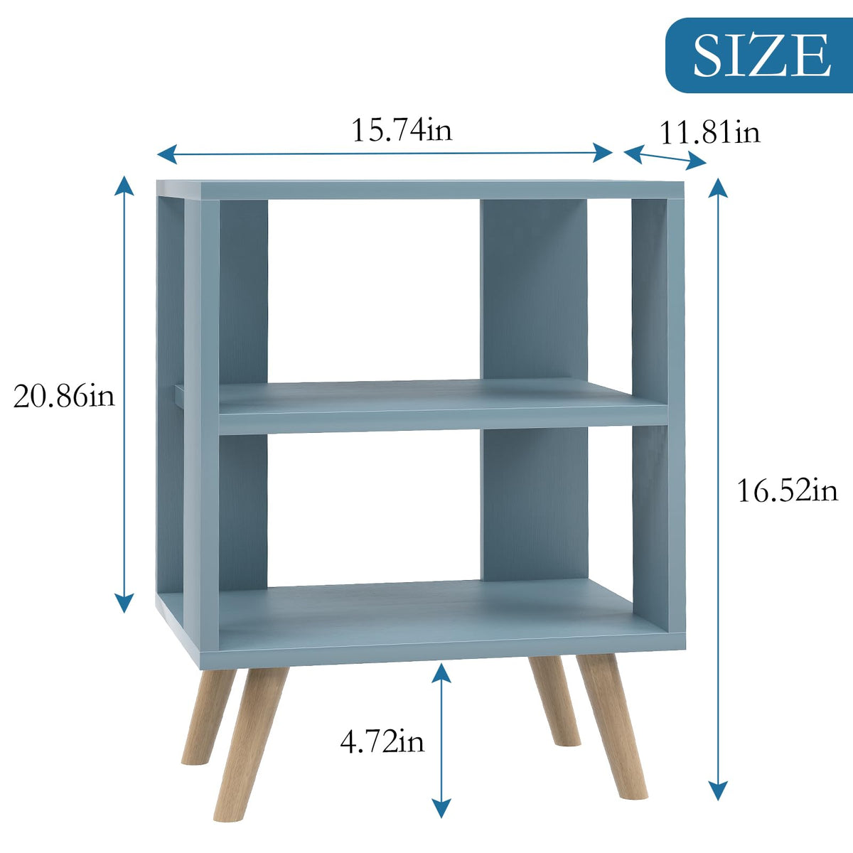 Blue 2-Tier Kids Nightstand D9104