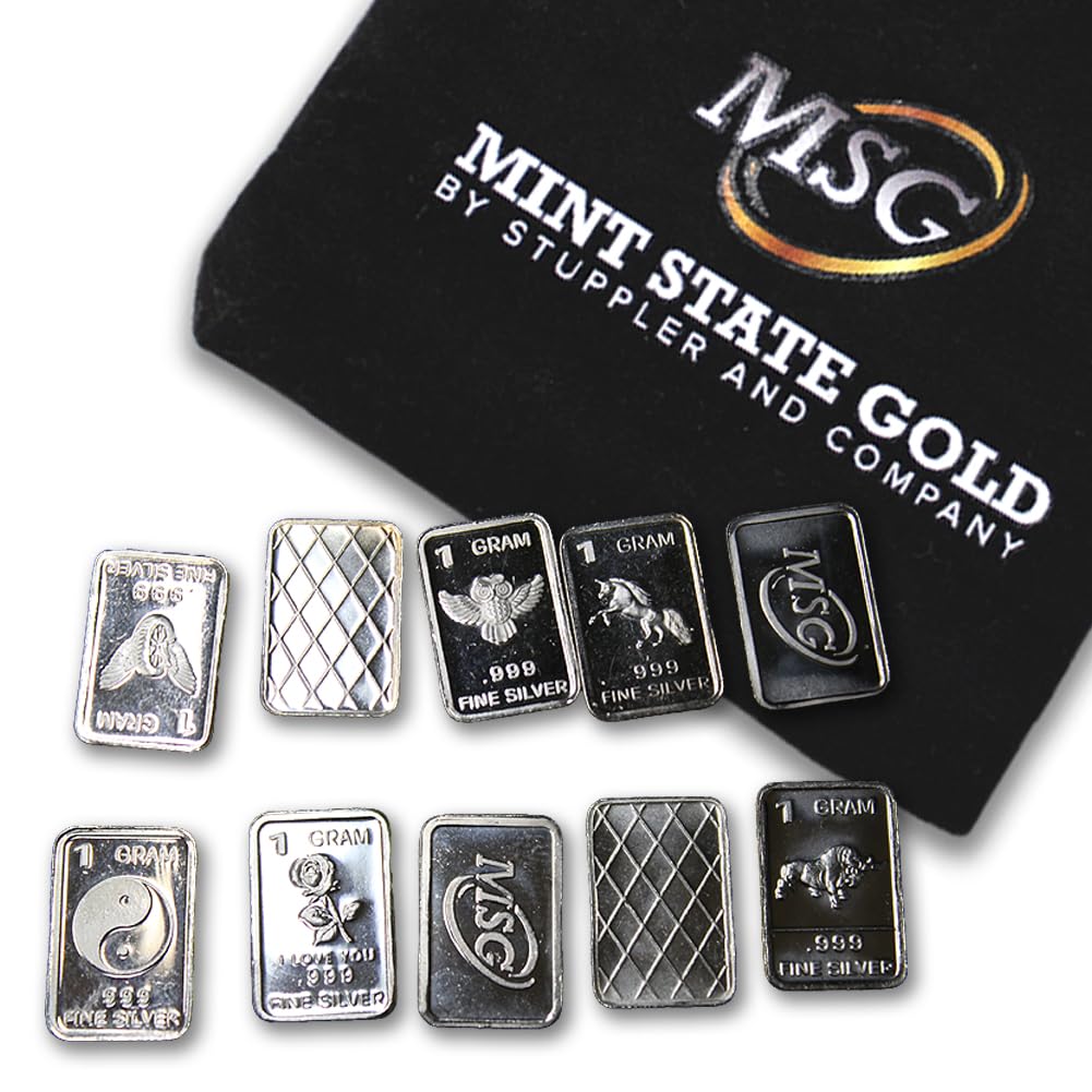 .999 Pure Silver Bars with Jewelry Pouch U1308