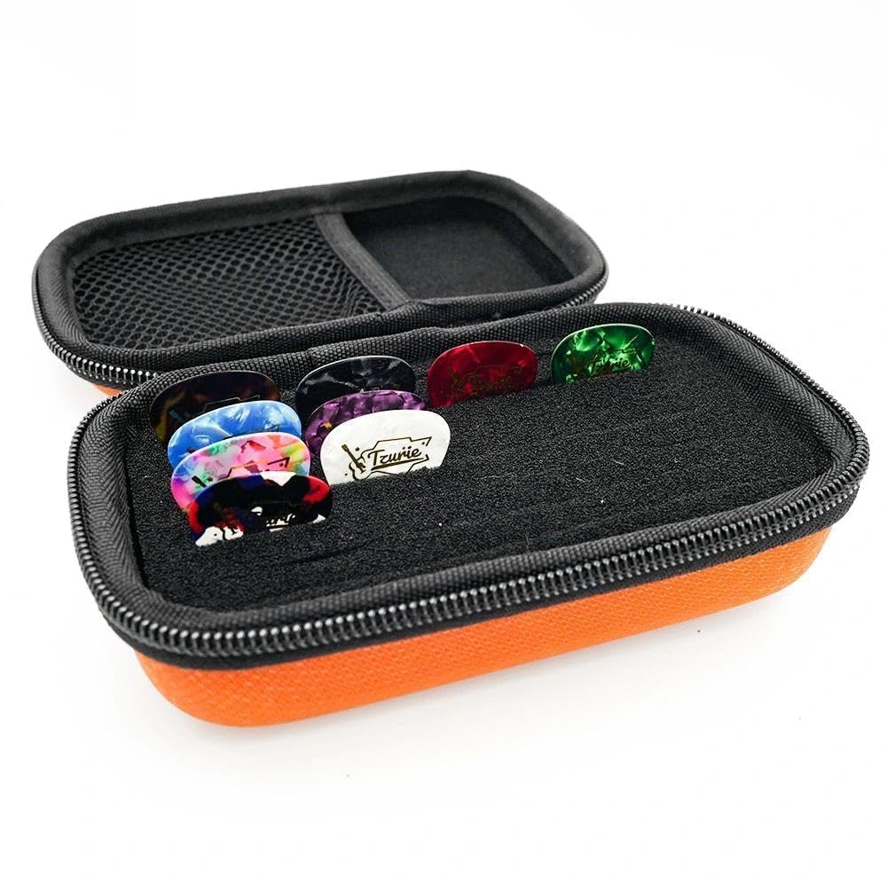 Guitar Pick Case Set with 9 Celluloid Guitar Picks E4393