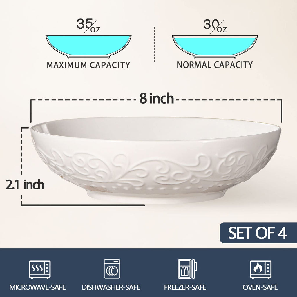 42oz Ceramic Ramen Bowl Set of 4 E79417