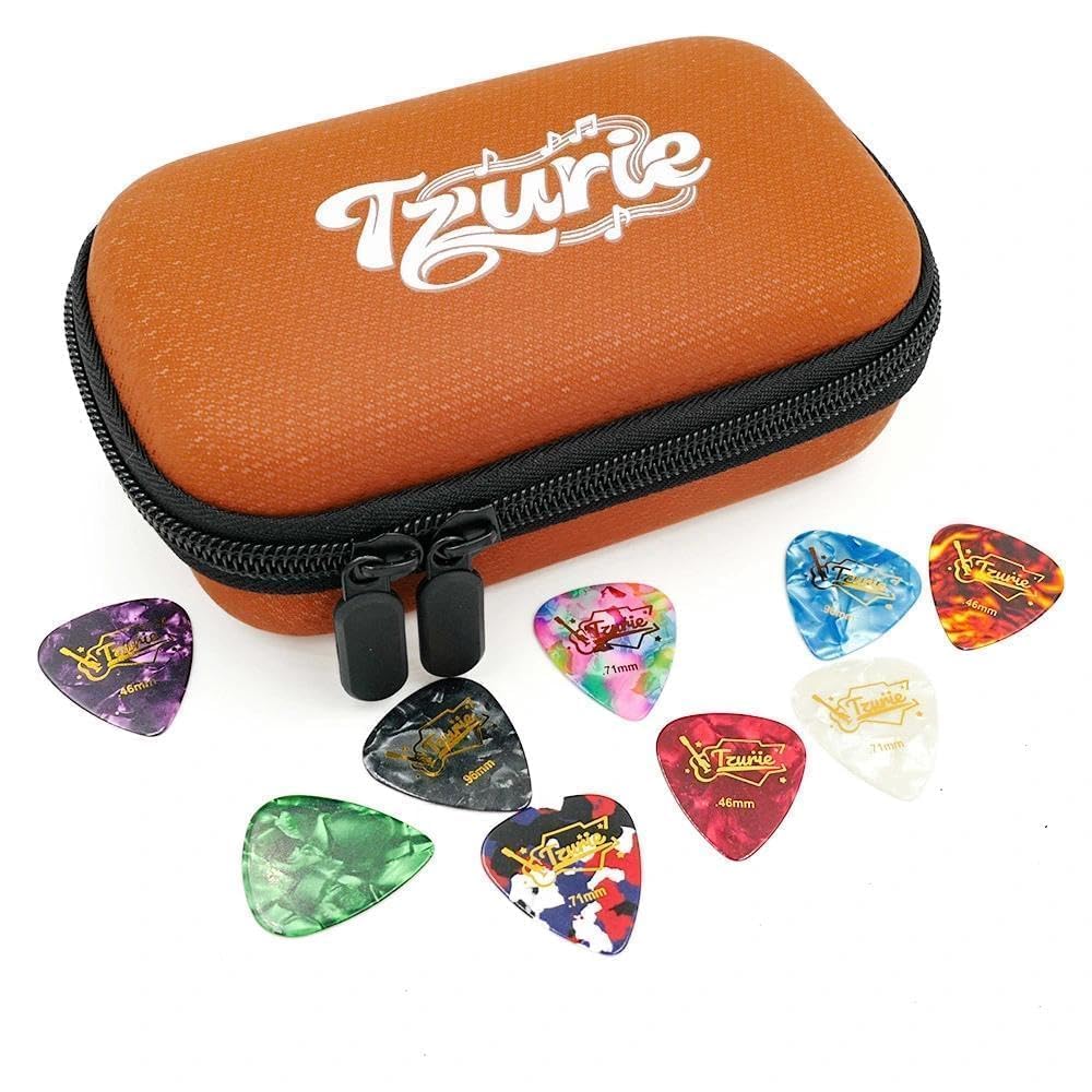 Guitar Pick Case Set with 9 Celluloid Guitar Picks E4393