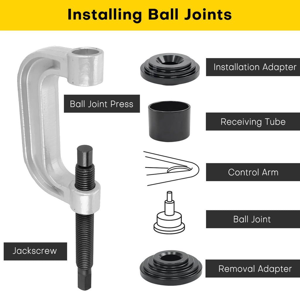 Heavy Duty Ball Joint Press & U Joint Removal Tools with 4-Wheel Drive Adapters N556