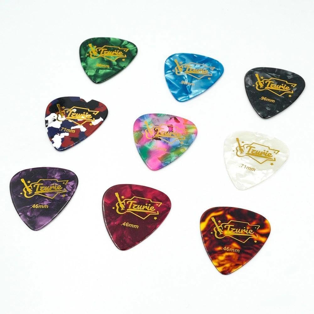 Guitar Pick Case Set with 9 Celluloid Guitar Picks E4393