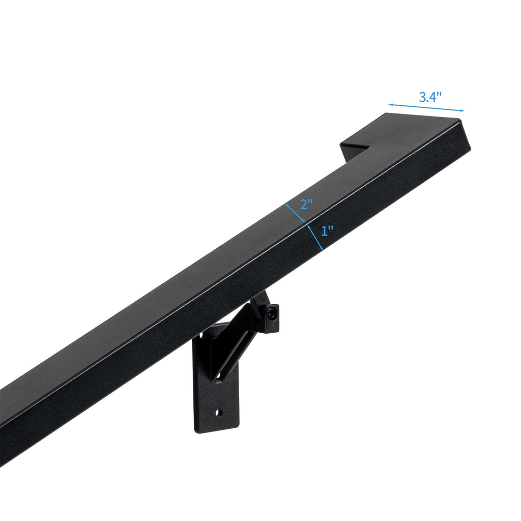 8 FT Aluminum Handrail Kit with 304 Stainless Steel Brackets K19092