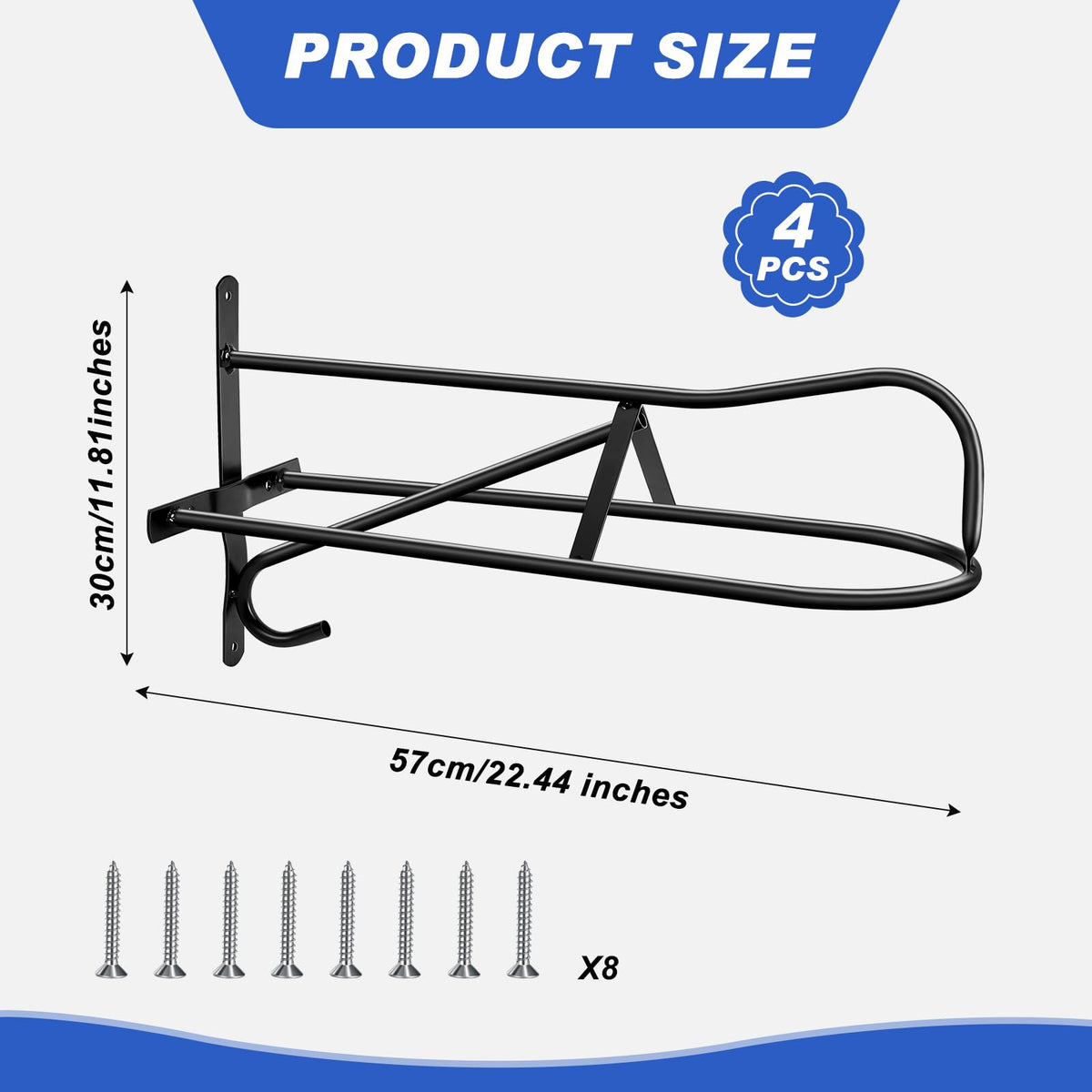4 Sets Wall Mounted Saddle Rack G157