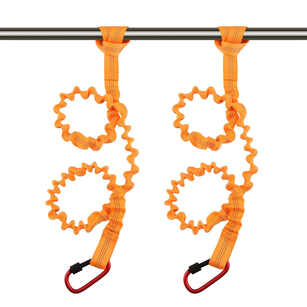 Stretchable Kayak Paddle Leash with Locking Carabiner L3534