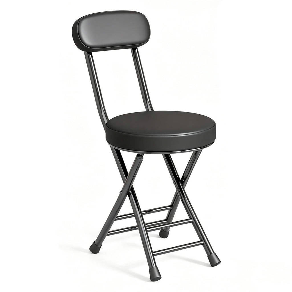 Folding Stool with Cushioned Seat and Backrest L35718