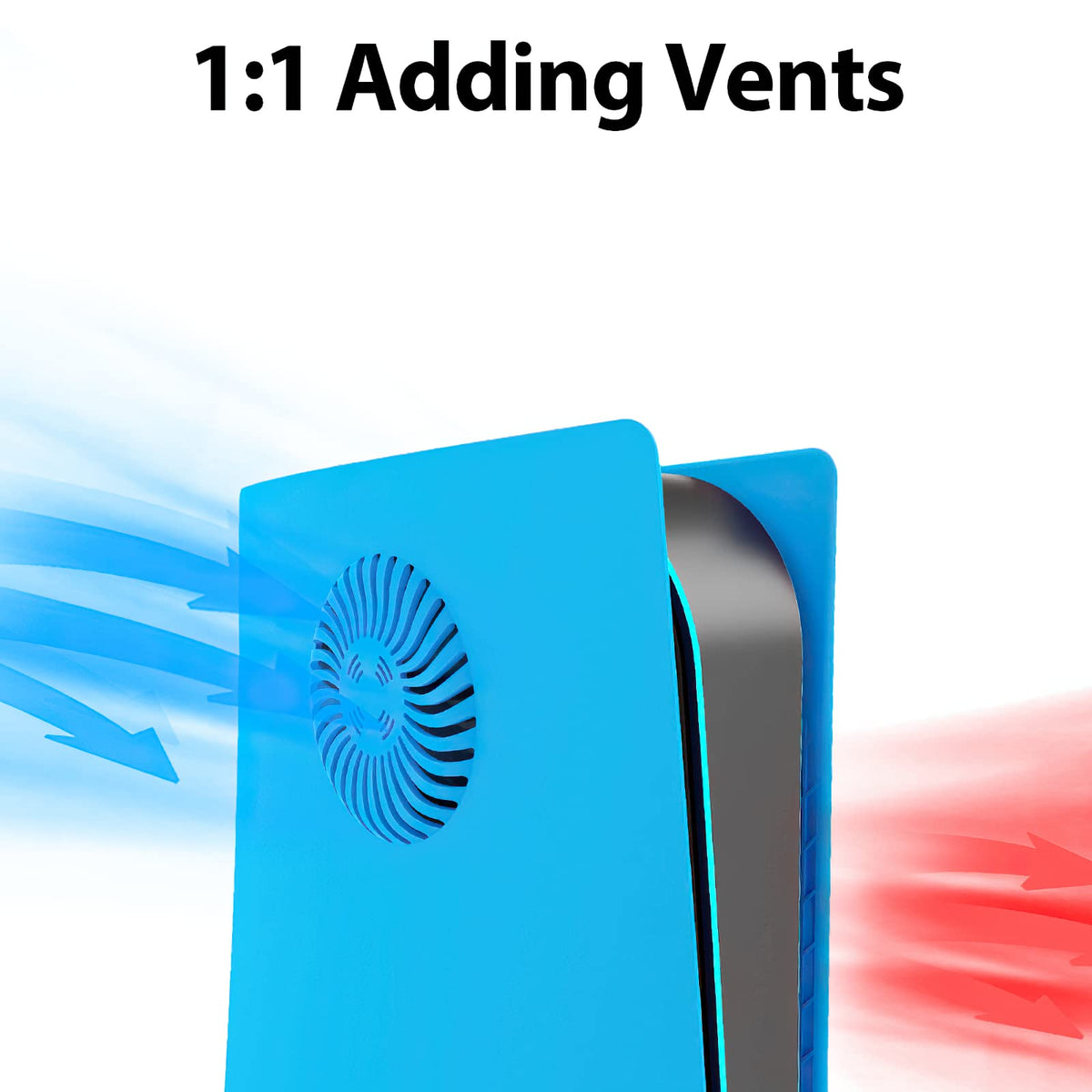 Face Plate Cover Shell with Cooling Vents for PS5 Disc Edition Console (Starlight Blue) A6778