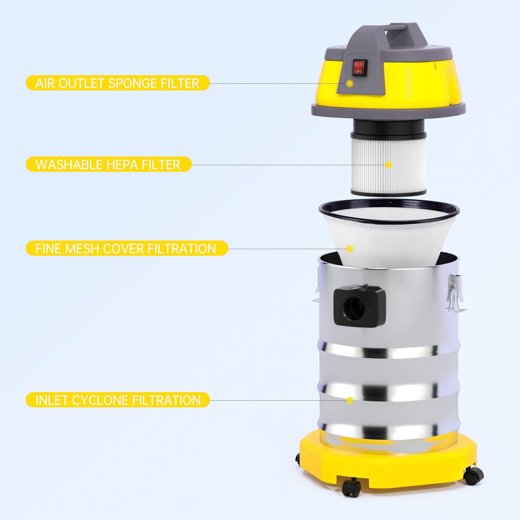 10 Gallon 8 Peak Hp Wet/Dry Shop Vacuum with Attachments S68643