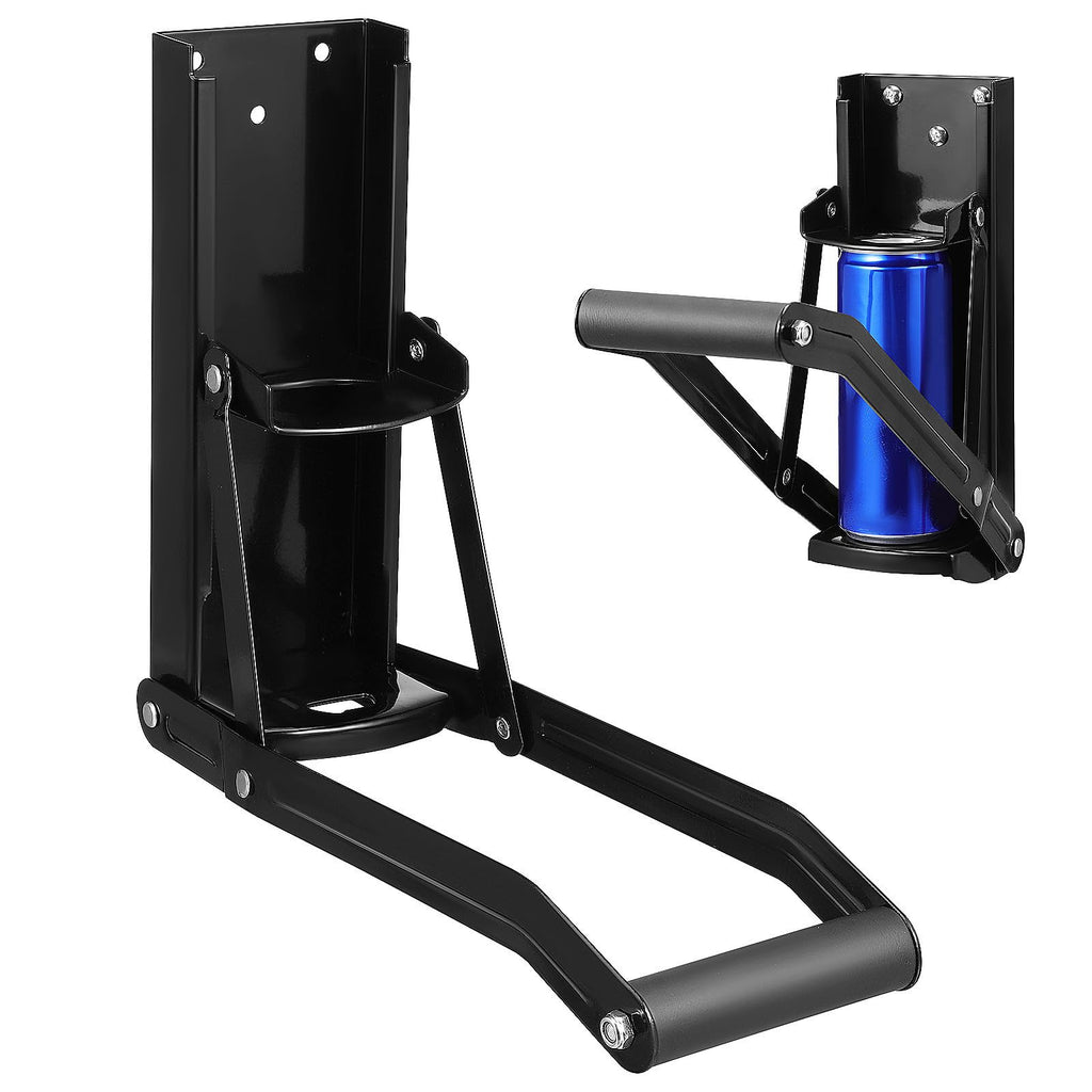 Black Wall Mounted Can Crusher with Bottle Opener Y8351