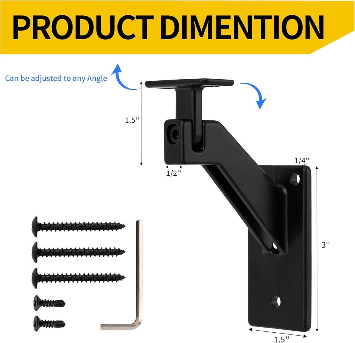 8 FT Aluminum Handrail Kit with 304 Stainless Steel Brackets K19092