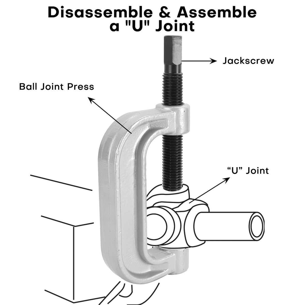 Heavy Duty Ball Joint Press & U Joint Removal Tools with 4-Wheel Drive Adapters N556