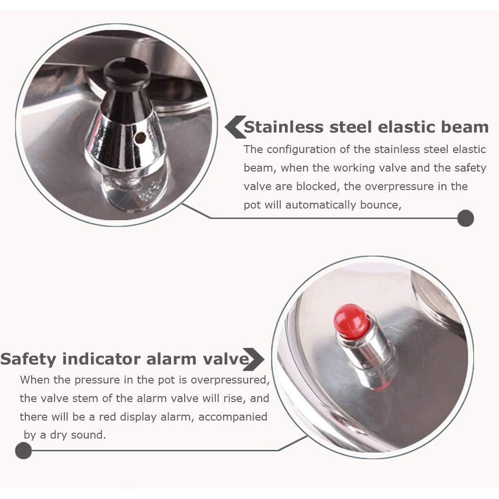 Aluminum Pressure Cooker, Non-Stick Pan, Soup Pot, Skillet, 2L G2711