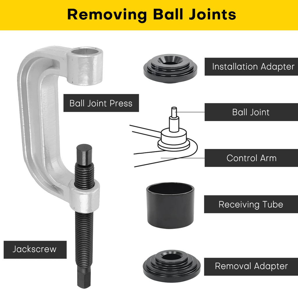 Heavy Duty Ball Joint Press & U Joint Removal Tools with 4-Wheel Drive Adapters N556