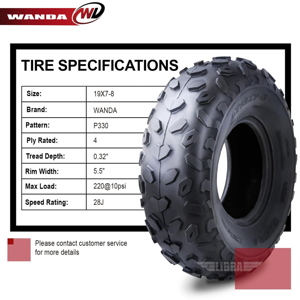 2 ATV Tires 19x7-8 G8478