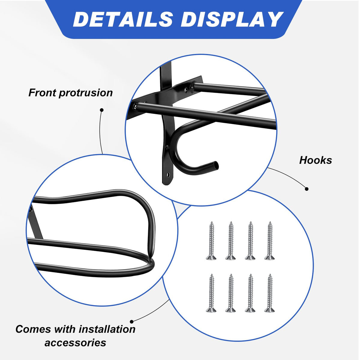 4 Sets Wall Mounted Saddle Rack G157