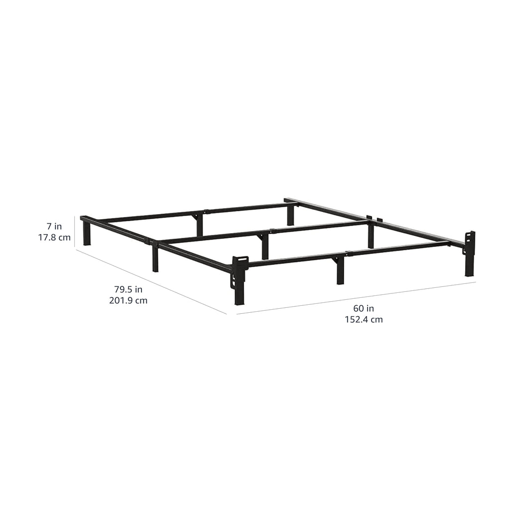 Queen Size Black Metal Bed Frame H64041
