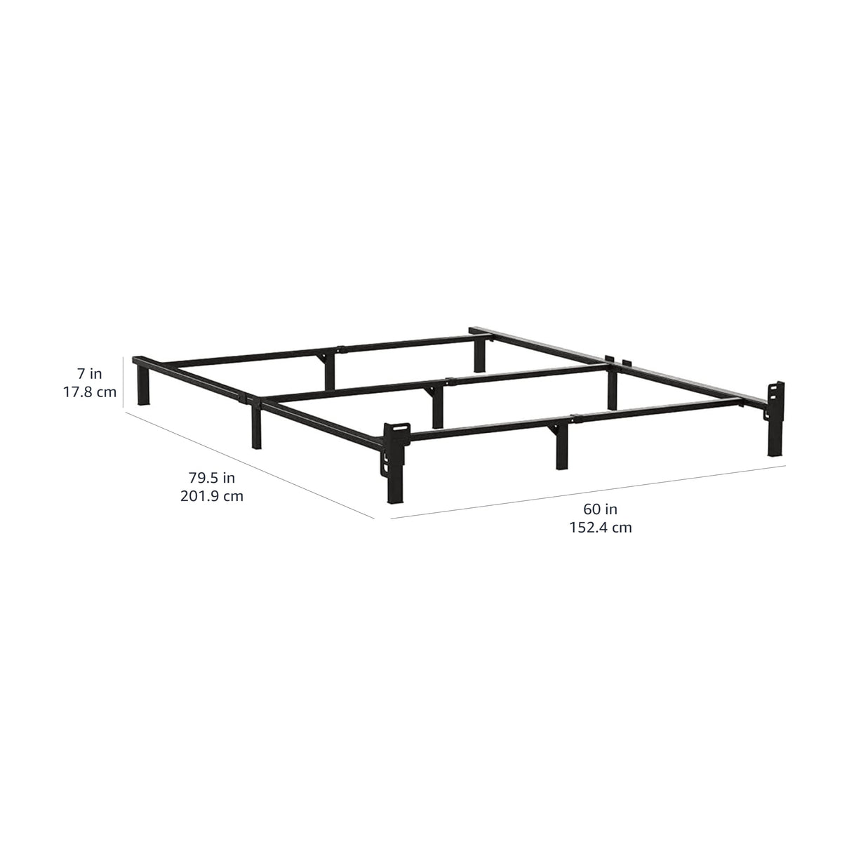 Queen Size Black Metal Bed Frame H64041
