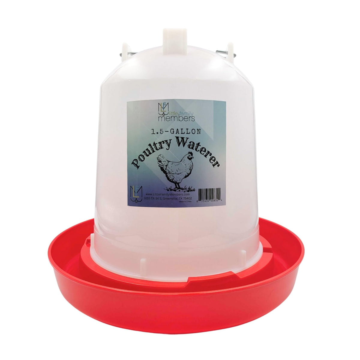 1.5-Gallon Poultry Waterer with Metal Handle V2545