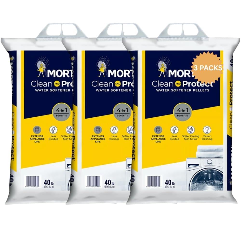 3 Pack Water Softener Salt Pellets 120 lbs Sodium Chloride N4588
