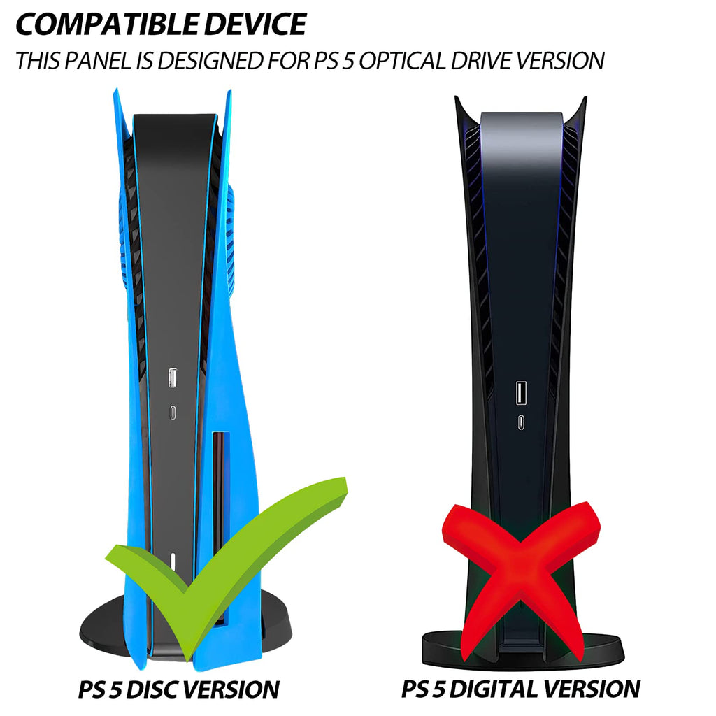 Face Plate Cover Shell with Cooling Vents for PS5 Disc Edition Console (Starlight Blue) A6778