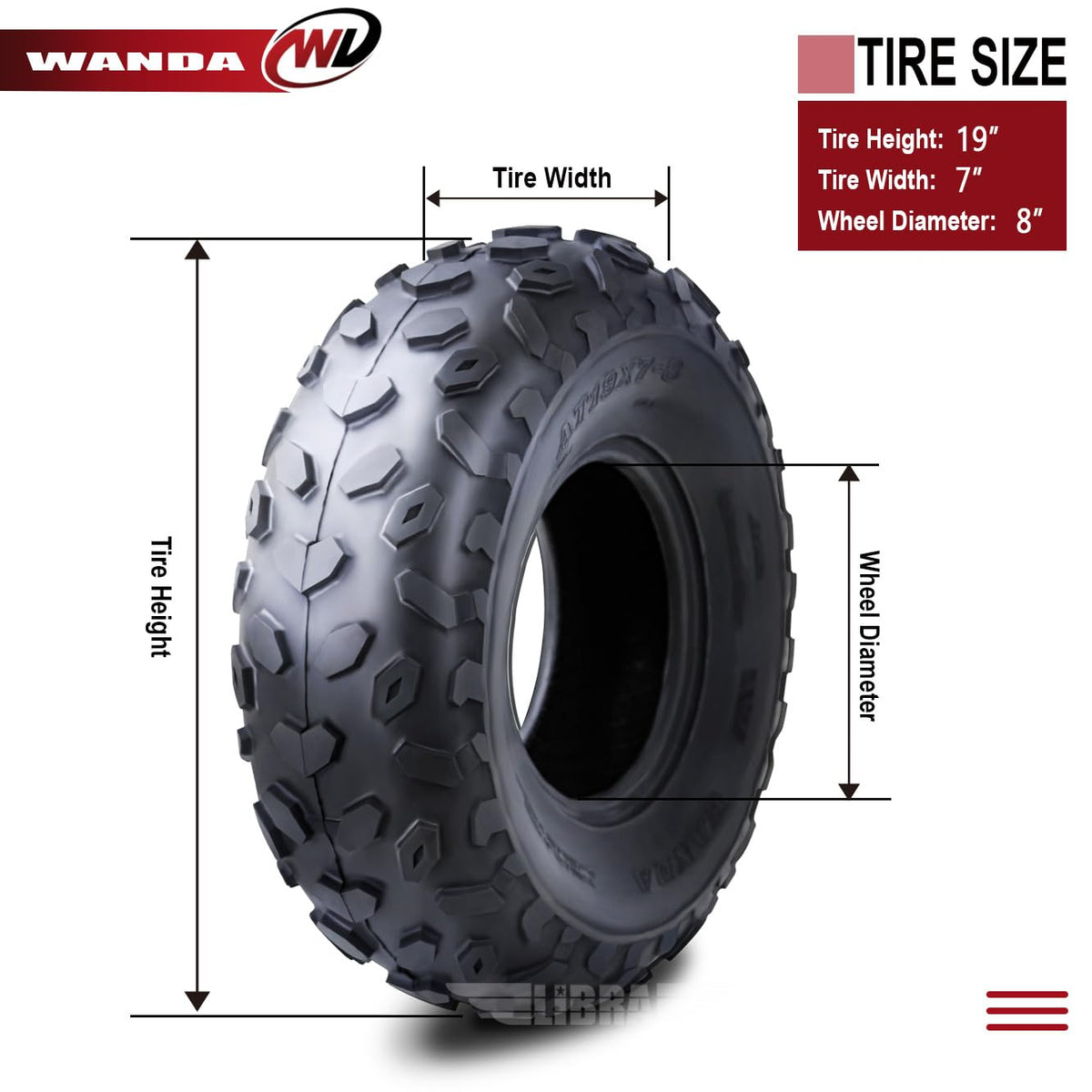 2 ATV Tires 19x7-8 G8478