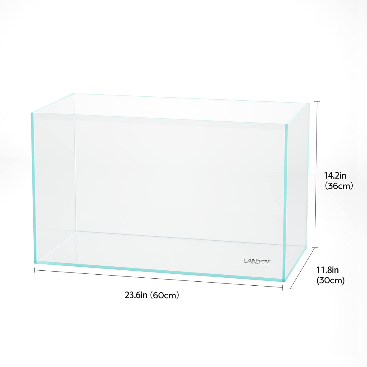 16 Gallon Ultra Clear Glass Rimless Fish Tank M25490