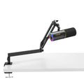 Black XLR USB Dynamic Podcast Microphone with Boom Arm U7450