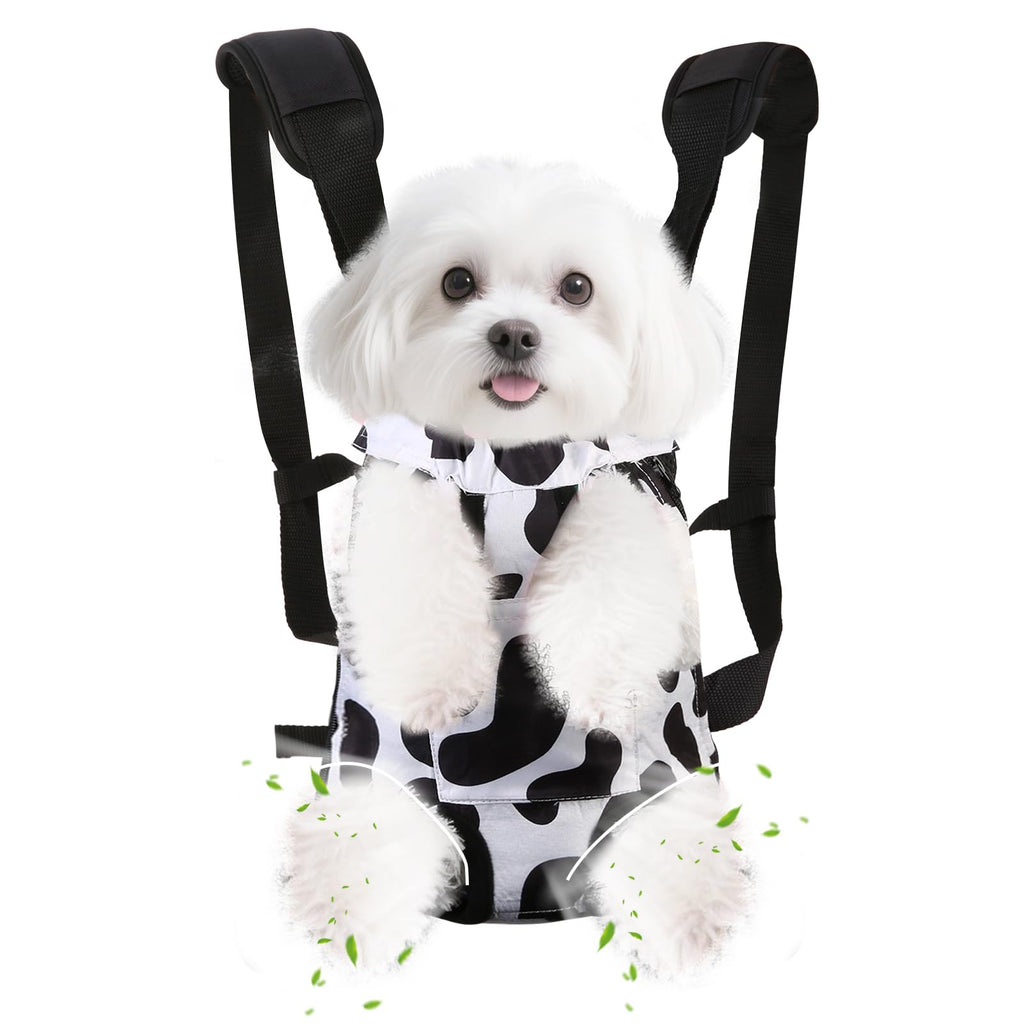 Adjustable Soft Ventilated Pet Carrier Backpack, 2.5-4 lbs, Cow Print I8706