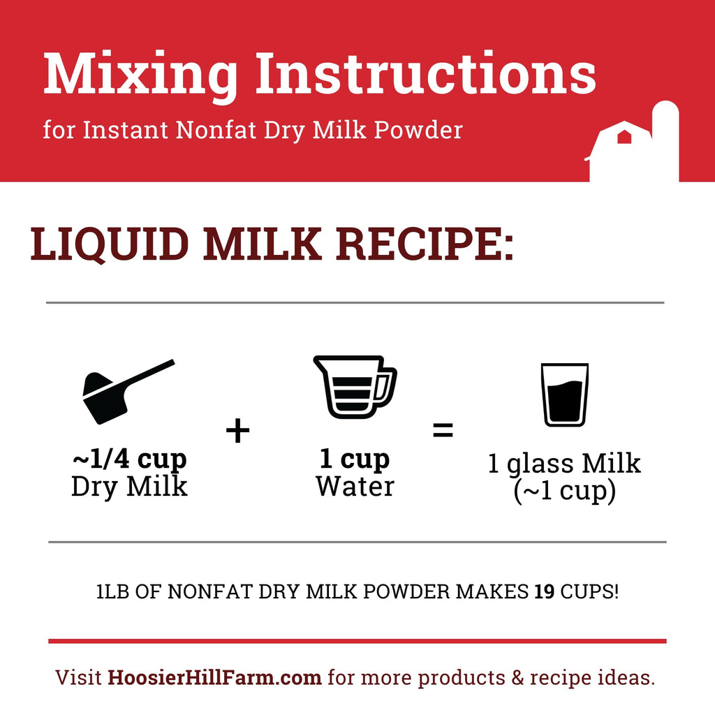 Instant Nonfat Dry Milk Powder, 1LB N1076