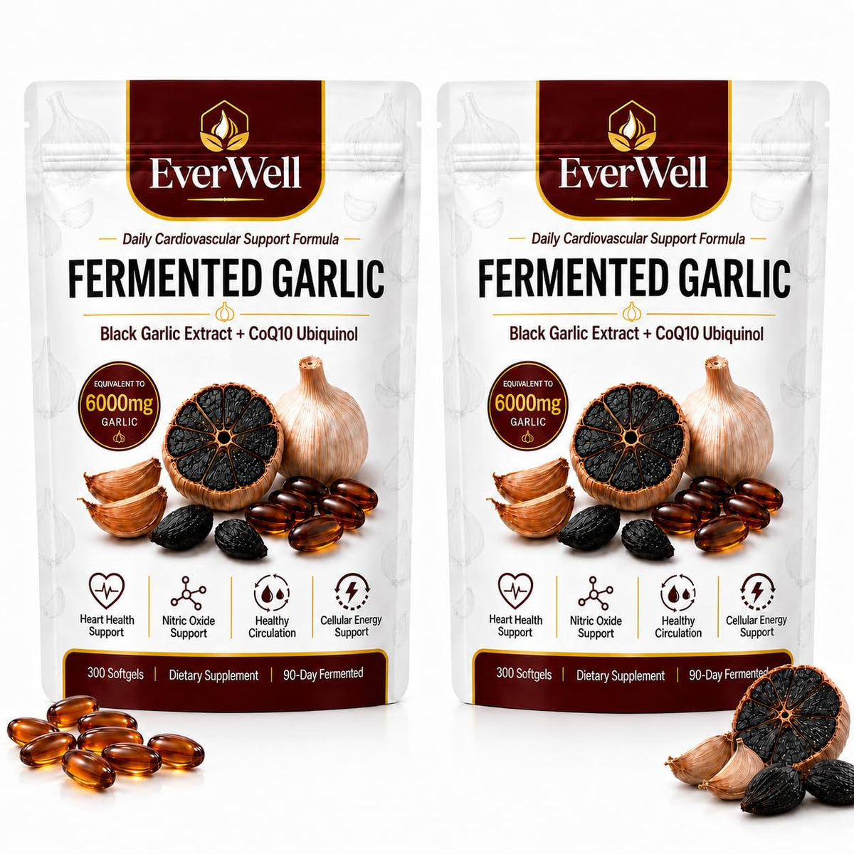 Black Garlic CoQ10 Softgels, 300 Softgels Q5916
