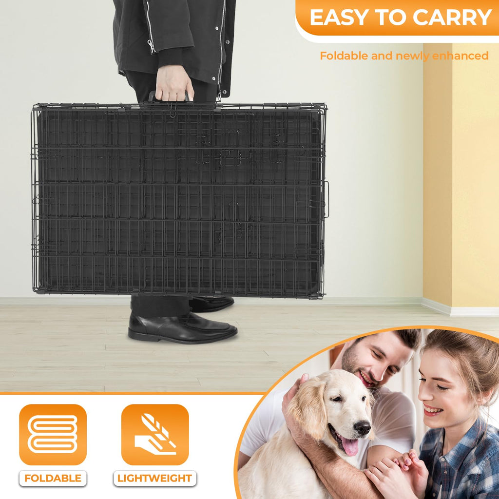 48 Inch Black Dog Crate E11512