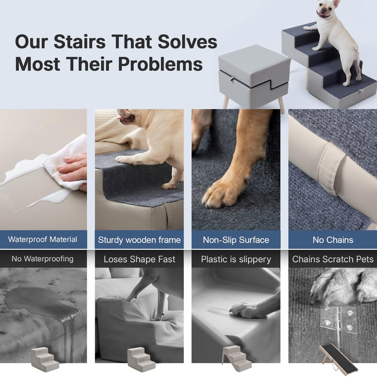 2-in-1 Foldable Dog Stairs & Ottoman K279973