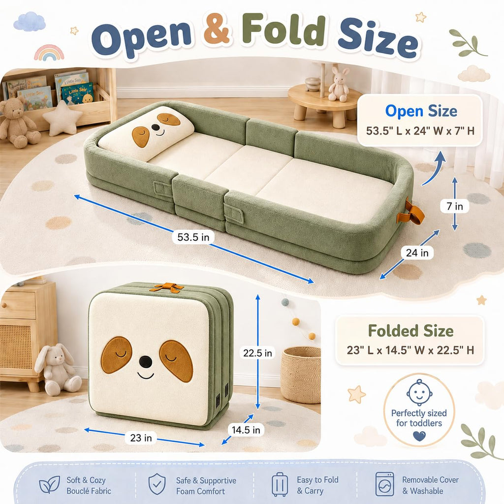 Foldable Portable Toddler Travel Bed with Pillow I274242