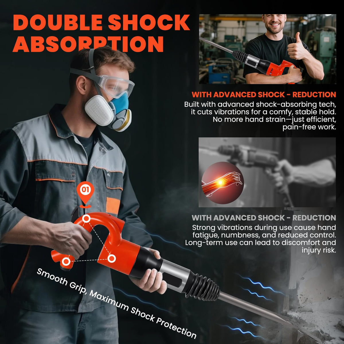 Air Chisel Hammer Pneumatic Shovel with Chisel Bit C510