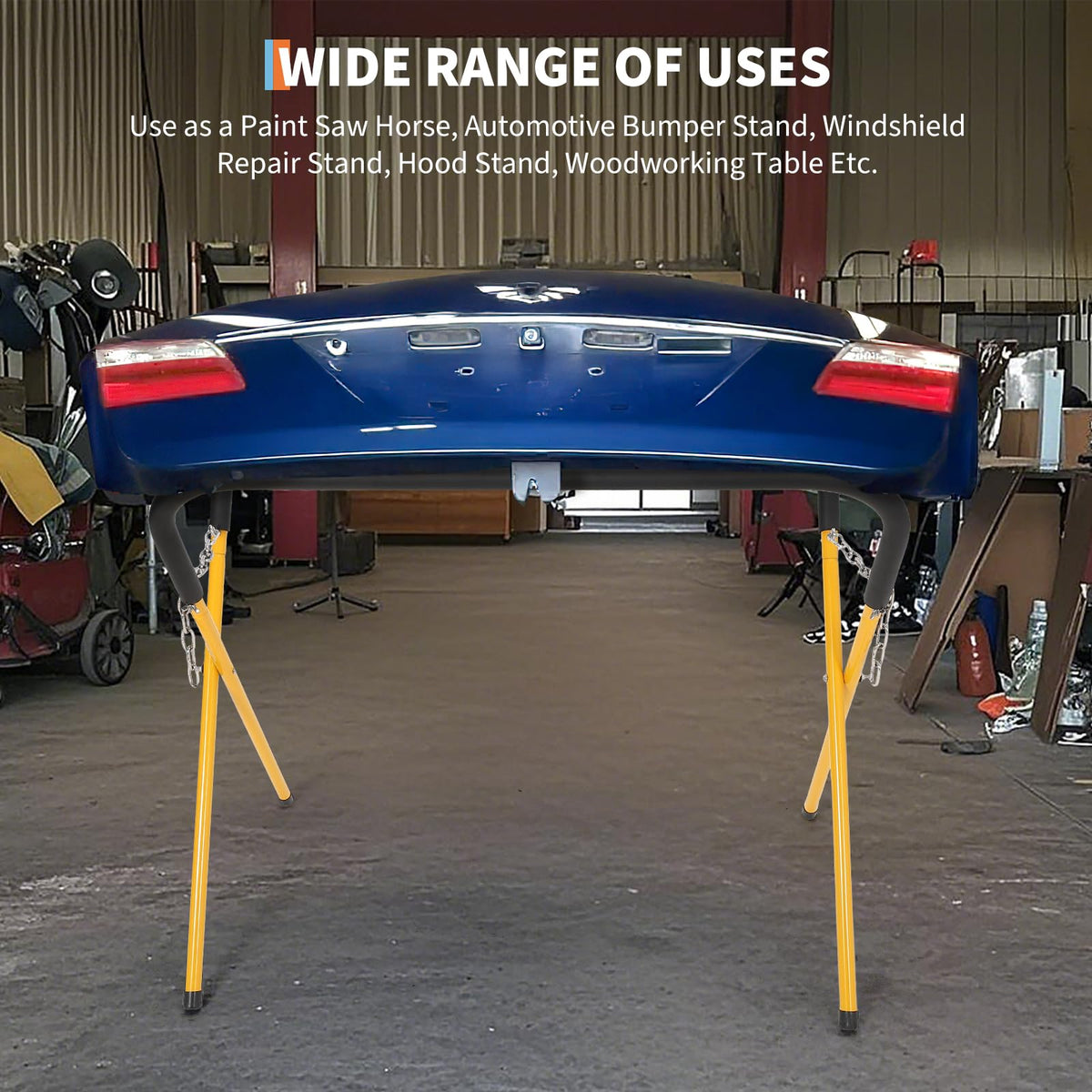 Heavy Duty Folding Work Stand 500 lbs Capacity Yellow A7124