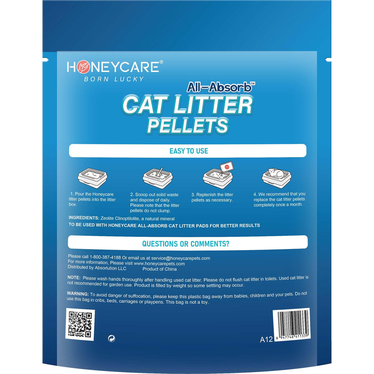 Cat Litter Pellets, Zeolite, 3.5 Lbs W6703