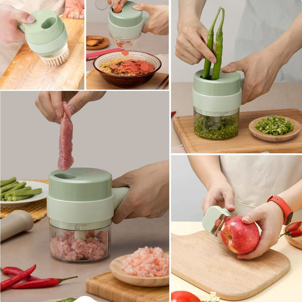 4 in 1 Handheld Electric Vegetable Cutter Set V191