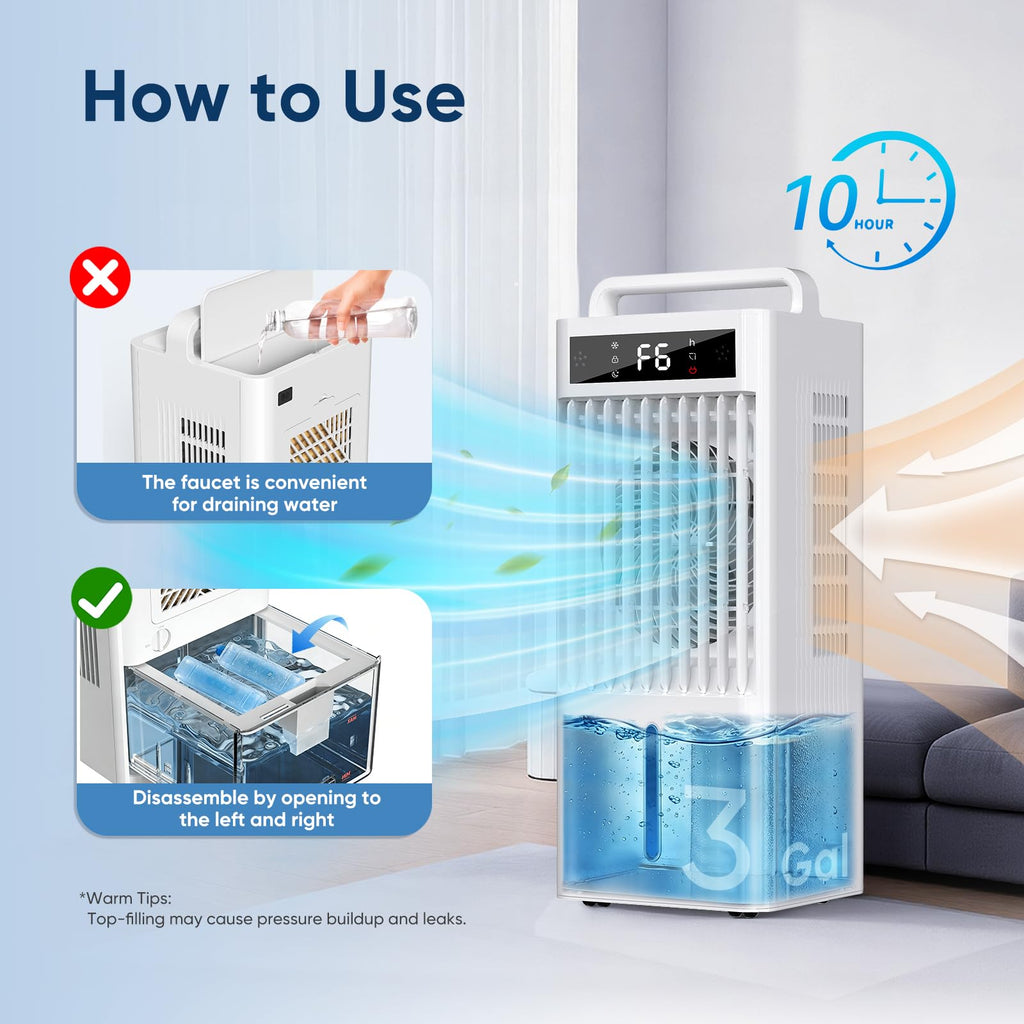 Portable 4-IN-1 Evaporative Air Cooler 3-Gal E348