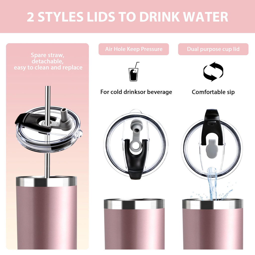 20 oz Insulated Tumbler with Straw Lid O548266