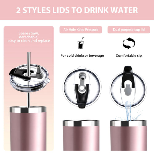 20 oz Insulated Tumbler with Straw Lid O548266