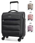 Black Softside Underseat Suitcase with Wheels Y767
